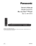 Panasonic DMP-DSB100 Owner'S Manual preview