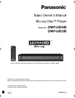 Предварительный просмотр 1 страницы Panasonic DMP-UB300 Basic Owner'S Manual