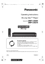 Preview for 1 page of Panasonic DMP-UB404 Operating Instructions Manual