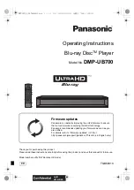 Preview for 1 page of Panasonic DMP-UB700 Operating Instructions Manual