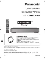 Preview for 1 page of Panasonic DMP-UB900 Owner'S Manual