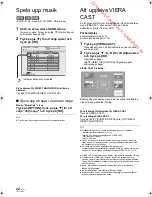 Preview for 276 page of Panasonic DMPBDT100 - 3D BLU-RAY DISC PLAYER Operating Instructions Manual