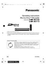 Panasonic DMR-BCT73 Operating Instructions Manual preview