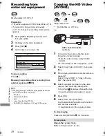 Preview for 78 page of Panasonic DMR-BCT765 Operating Instructions Manual