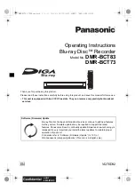 Panasonic DMR-BCT83 Operating Instructions Manual preview