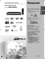 Panasonic DMR-BW500 Operating Instructions Manual preview