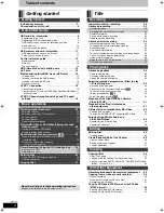 Preview for 4 page of Panasonic DMR-BW500 Operating Instructions Manual