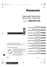 Panasonic DMR-BWT460 Operating Instructions Manual preview