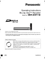 Preview for 1 page of Panasonic DMR-BWT740 Operating Instructions Manual