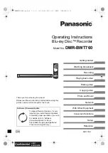 Panasonic DMR-BWT760 Operating Instruction preview