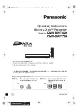 Preview for 1 page of Panasonic DMR-BWT820 Operating Instructions Manual