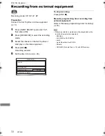 Preview for 72 page of Panasonic DMR-BWT955 Operating Instructions Manual