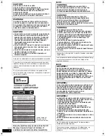 Preview for 2 page of Panasonic DMR-EH56 Operating Instructions Manual