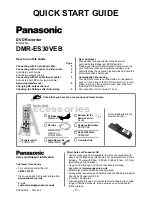 Preview for 1 page of Panasonic DMR-ES30VEB Quick Start Manual