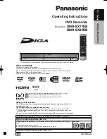 Preview for 1 page of Panasonic DMR-EX77B Operating Instructions Manual