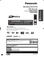 Preview for 1 page of Panasonic DMR-EZ485VK Operating Instructions Manual