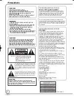 Предварительный просмотр 2 страницы Panasonic DMR-EZ485VK Operating Instructions Manual