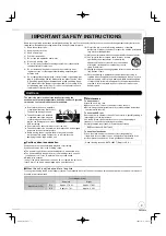 Preview for 3 page of Panasonic DMR-EZ48K Operating Instructions Manual