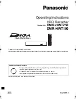 Preview for 1 page of Panasonic DMR-HWT150 Operating Instructions Manual