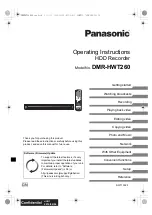 Panasonic DMR-HWT260 Operating Instructions Manual preview