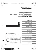 Panasonic DMR-PWT560 Operating Instructions Manual preview