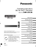 Preview for 1 page of Panasonic DMR-UBC86 Operating Instructions Manual