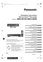 Panasonic DMR-UBC90 Operating Instructions Manual preview