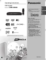 Предварительный просмотр 1 страницы Panasonic DMR-XW400 Operating Instructions Manual