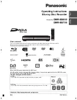 Panasonic DMRBS750 - BLU-RAY DISC RECORDER Operating Instructions Manual preview