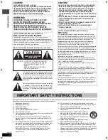 Preview for 2 page of Panasonic DMRE55P Operating Instructions Manual