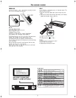 Preview for 8 page of Panasonic DMRHS2 - DVD RECORD.W/HD DRIV Operating Instructions Manual