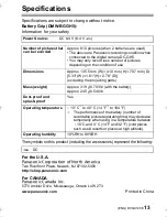 Preview for 13 page of Panasonic DMW-BGGH5 Operating Instructions Manual