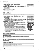 Preview for 16 page of Panasonic DMW-FL360L Operating Instructions Manual