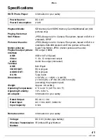 Preview for 41 page of Panasonic DMWSDP1 - HD SD CARD PLAYER Operating Instructions Manual