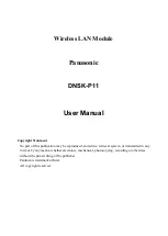 Panasonic DNSK-P11 User Manual preview