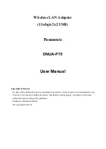 Preview for 1 page of Panasonic DNUA-P75 User Manual