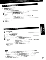 Preview for 27 page of Panasonic Double feature OmniVision VHS PV-D4742 Operating Instructions Manual