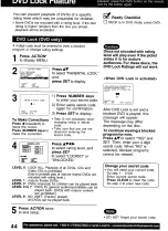 Preview for 44 page of Panasonic Double feature OmniVision VHS PV-D4742 Operating Instructions Manual