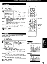 Preview for 47 page of Panasonic Double feature OmniVision VHS PV-D4742 Operating Instructions Manual