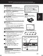 Предварительный просмотр 21 страницы Panasonic DoubleFeature PV-D4734S Operating Instructions Manual