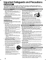 Preview for 2 page of Panasonic DoubleFeature PV-D4744 Operating Instructions Manual