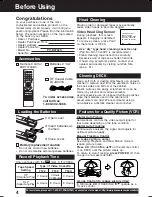 Preview for 4 page of Panasonic DoubleFeature PV-D4754S Operating Instructions Manual