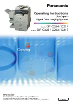 Предварительный просмотр 1 страницы Panasonic DP-C213I Operating Instructions Manual