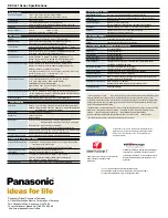 Preview for 2 page of Panasonic DP-CL21 Series Specifications