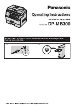 Предварительный просмотр 1 страницы Panasonic DP-MB300 Operating Instructions Manual