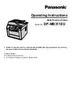 Предварительный просмотр 1 страницы Panasonic DP-MB311EU Operating Instructions Manual