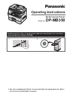 Предварительный просмотр 1 страницы Panasonic DP-MB350 Operating Instructions Manual