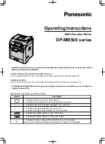 Panasonic DP-MB500 series Operating Instructions Manual предпросмотр