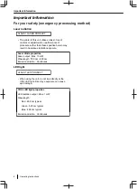 Preview for 6 page of Panasonic DP-MB500 series Operating Instructions Manual