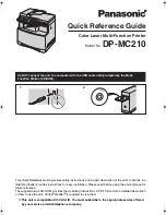 Panasonic DP-MC210 Quick Reference Manual preview